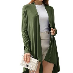 (NWT) Long Sleeve Casual Open Front Long Cardigan